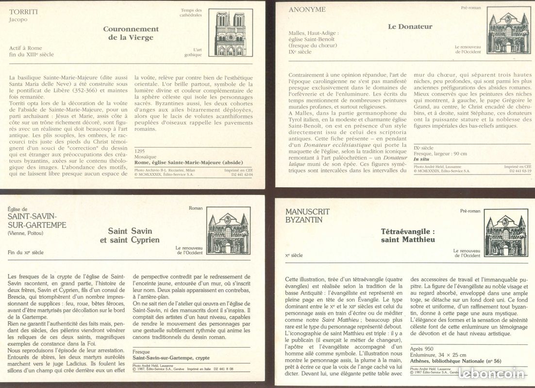 Cartes Postales Histoire de l'art Edito-Service Genève D (image 4)