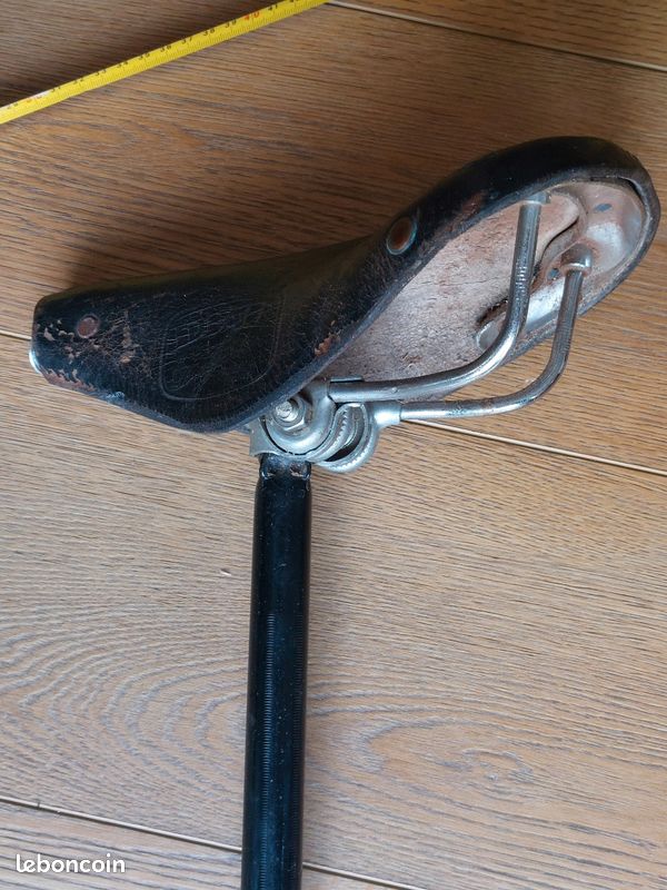 Selle De Vélo Vintage En Cuir IDÉALE/DIAGONALE - Pour Vélo Ancien, Route, Rétro - Occasion