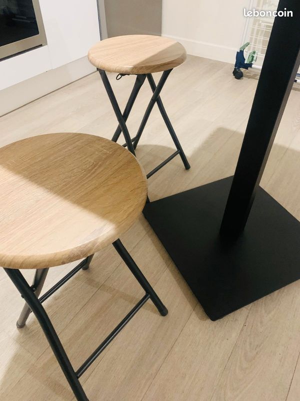 Table en chêne + 2 tabourets (image 2)