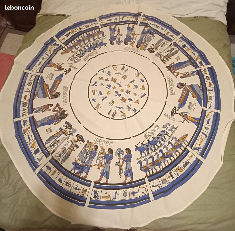 Nappe + 6 serviettes motifs égyptiens (image 1)