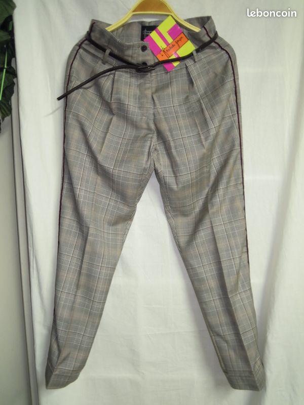 Pantalons droits Nathalie gar?on 36 (S, T1) (image 1)