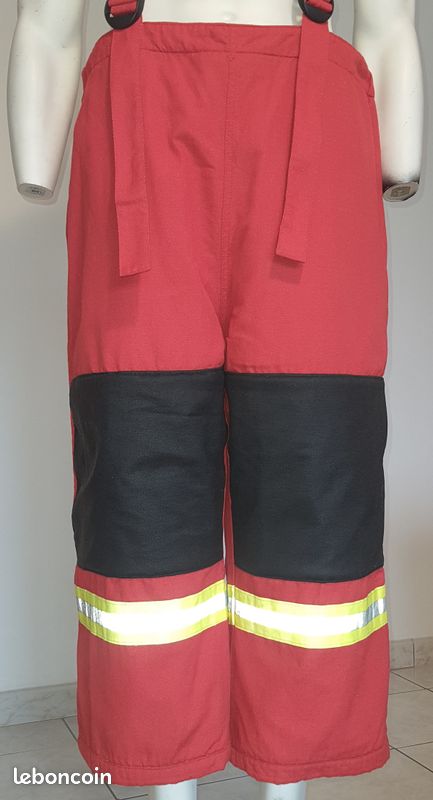 Sur-pantalon d'intervention FEU de couleur rouge/orange avec