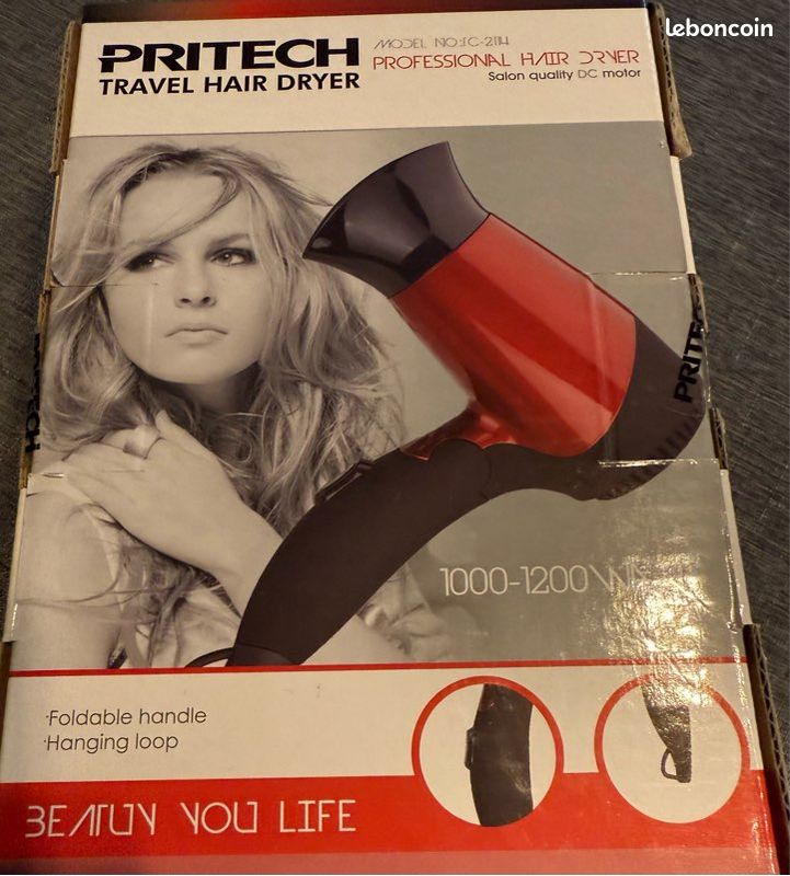 Sèche cheveux Voyage - Pritech 800 - 1000 W (image 2)