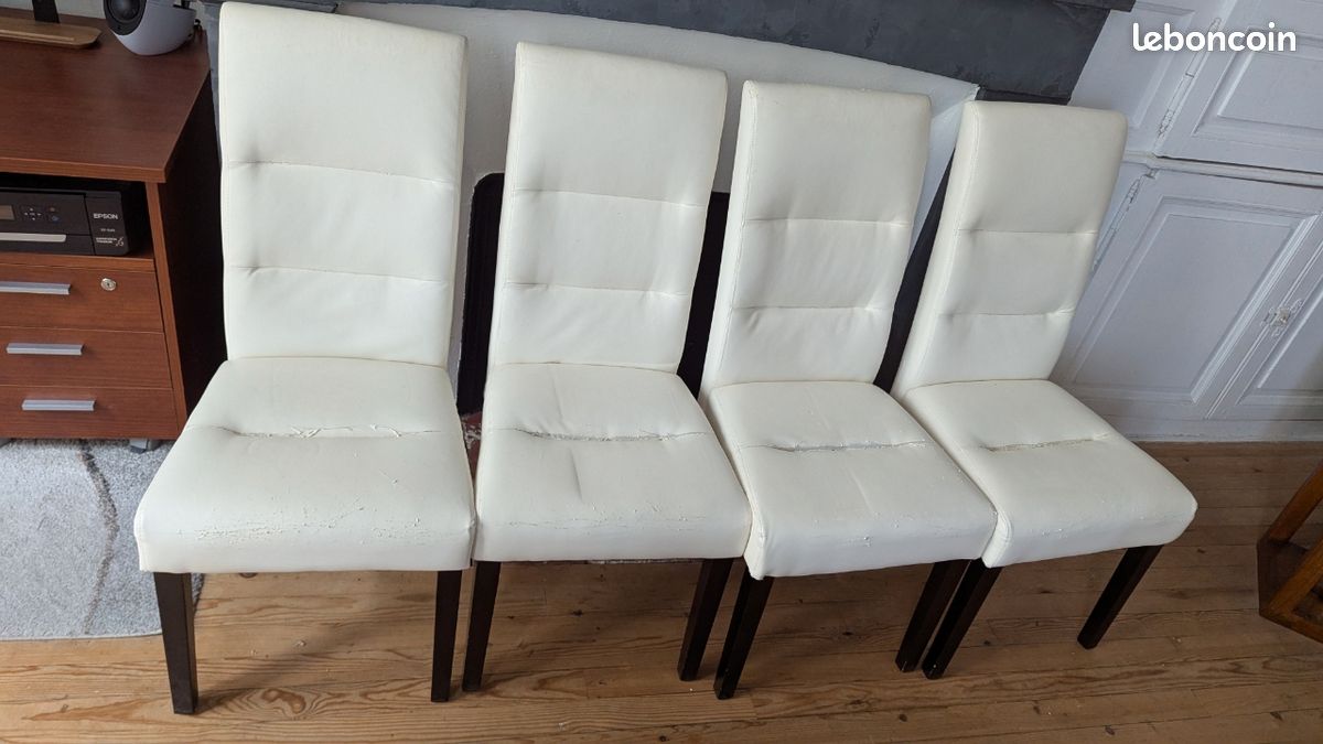 Lot de 4 chaises a restaurer (image 1)
