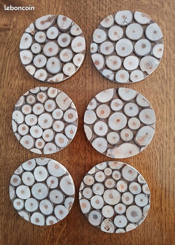Ensemble de 6 sous-verres Tilnar Art en aluminium recyclé avec
