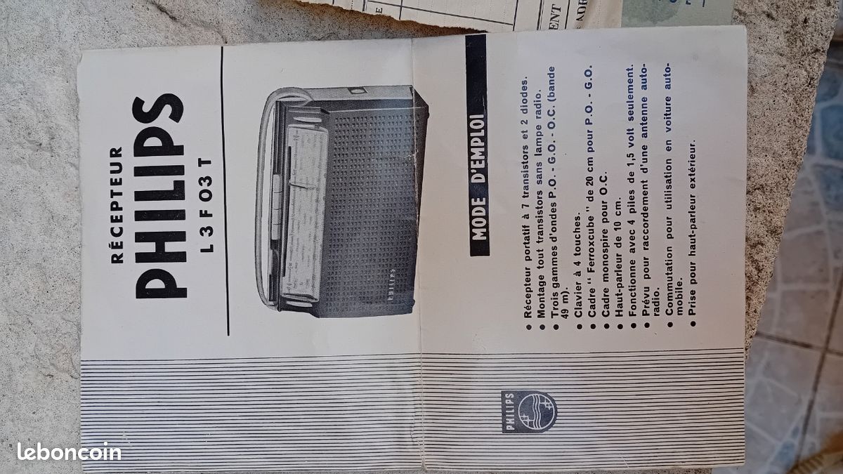 Transistor Philips BDX64B TO3 - Neuf, Prix à L'unité