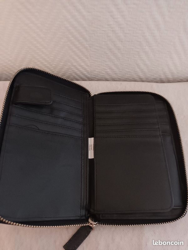 Porte feuille dessus cuir noir (image 4)