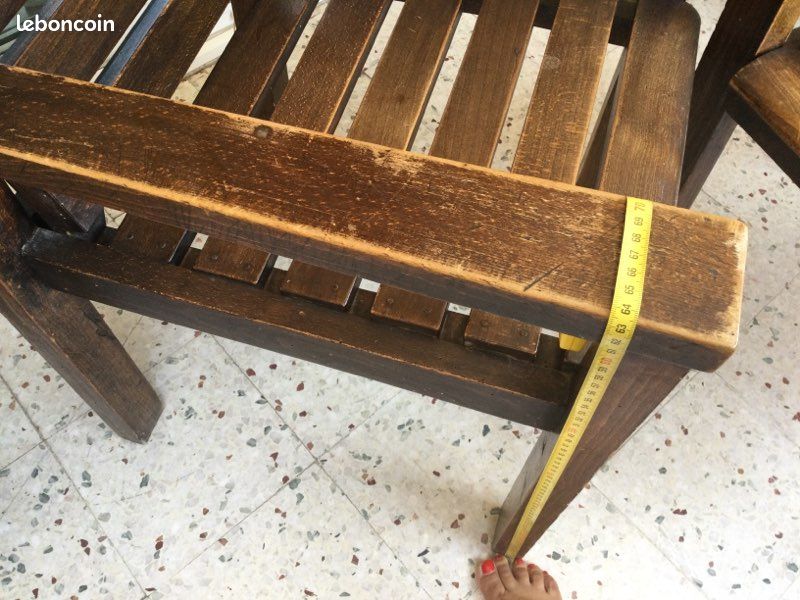 Paire de fauteuils vintage bois (image 3)