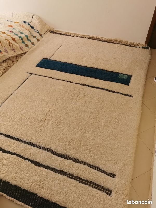 Tapis Berbère art déco blanc (image 1)