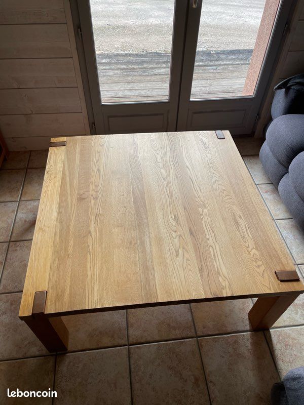 Table basse en chêne massif finition huilée (image 3)