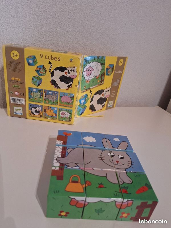 Djeco 9 cubes puzzle ferme (image 3)