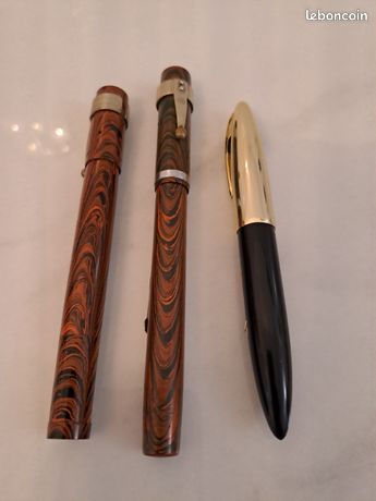 Stylo Plume Waterman 52 Rare - Finition Ripple, Levier, Plume Or Massif 18 Carats, Occasion