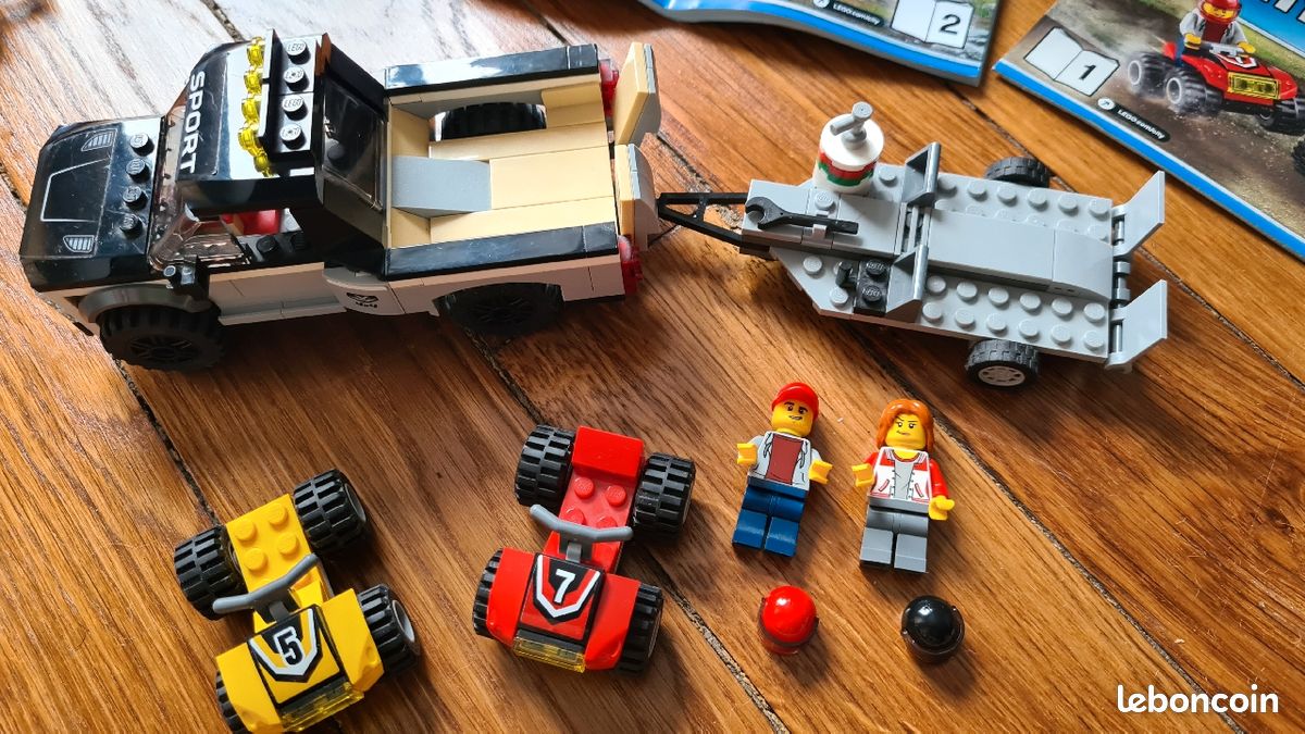 Lego voiture pick up avec quads et remorque 60148 (image 3)