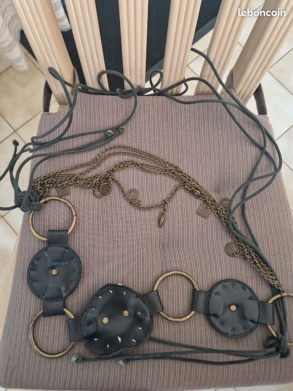 Ceinture métal et cuir (image 3)