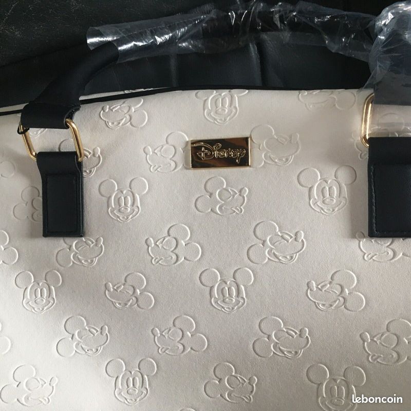 Splendide sac de voyage mickey disney noir et écru - le grand modèle Neuf Idée cadeau (image 8)