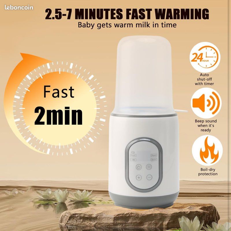 Chauffe Biberon Portable Voyage Veilleuse Minuterie Chauffe-biberon VUXAVA 8 -en-1 - Multifonction Veilleuse - Préservation Nutriments - Portable Biberon Avent