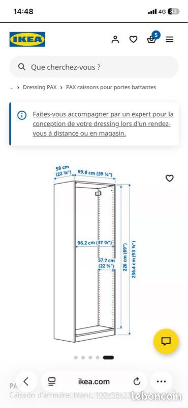 Meuble IKEA pax neuf (image 2)