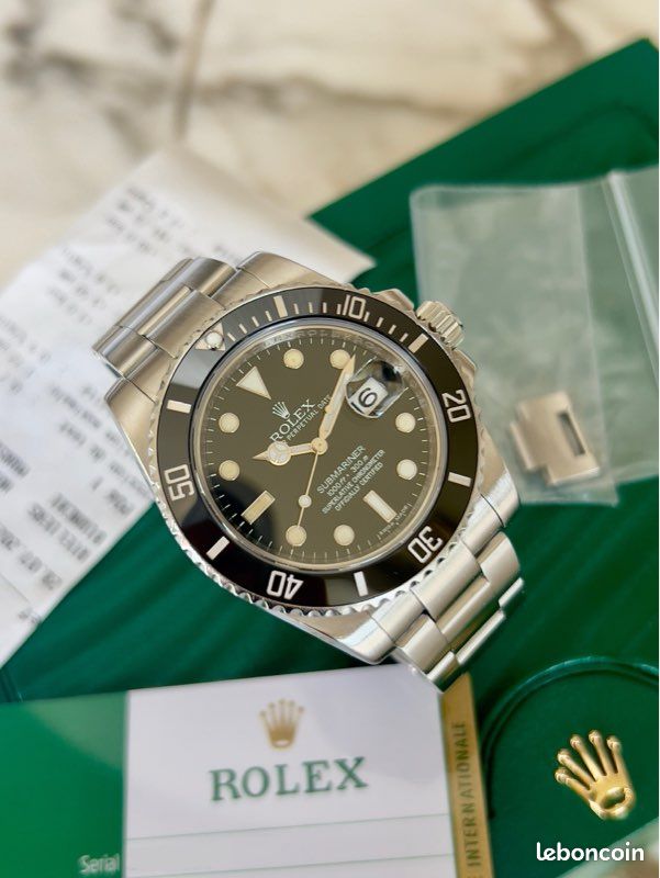 Rolex Submariner 116610LN 2019 Full Set révisée Bianchi Marseille montre automatique homme luxe plongée Oyster acier cadran noir lunette céramique boîte papiers maillons étanchéité (image 5)