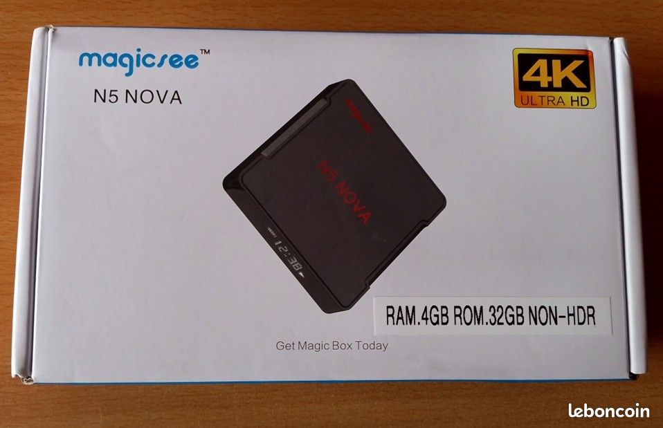 Rare Smart TV Box 4K UHD Magicsee N5 Nova Ram-4GB Rom-32GB Android 9 dans sa boite d'origine Complet avec ses Accessoires (image 4)