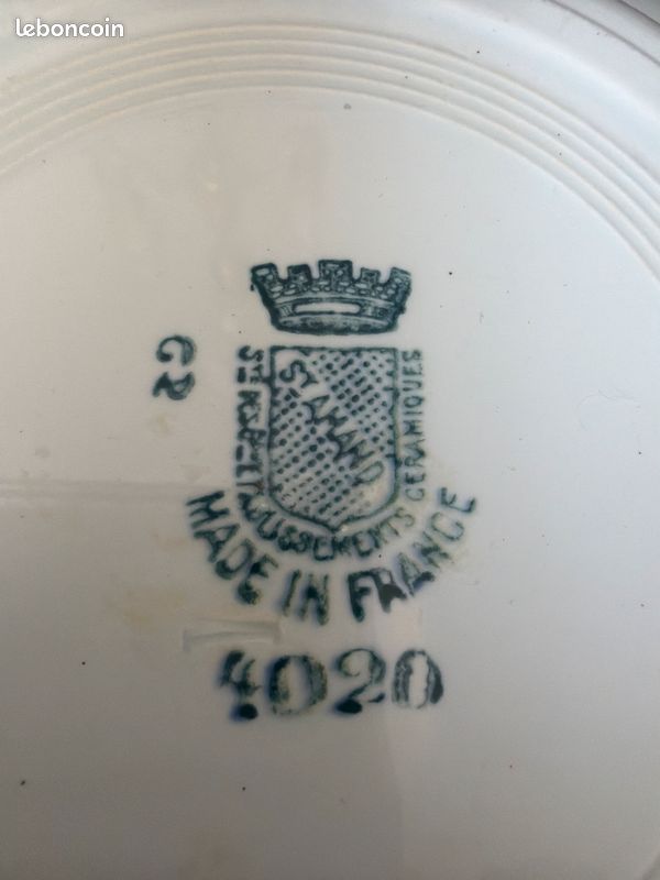 6 assiettes creuses en terre de fer de St Amand (image 3)