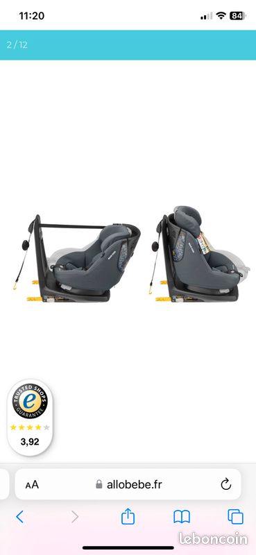 Isofix AxissFix pivotant en parfait état (image 3)