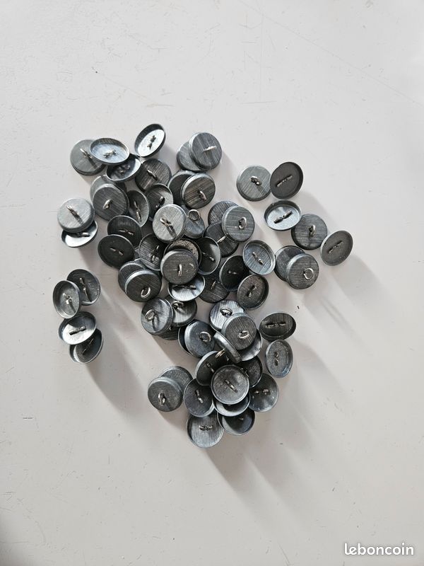 Lot De 10 Boutons à Coudre Ronds Métal 20mm Style Rétro Vintage Vert Clair - Pour Manteaux Et Travaux Manuels