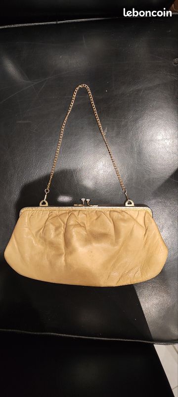 Sac bandoulière vintage en cuir véritable • Mon sac bandoulière
