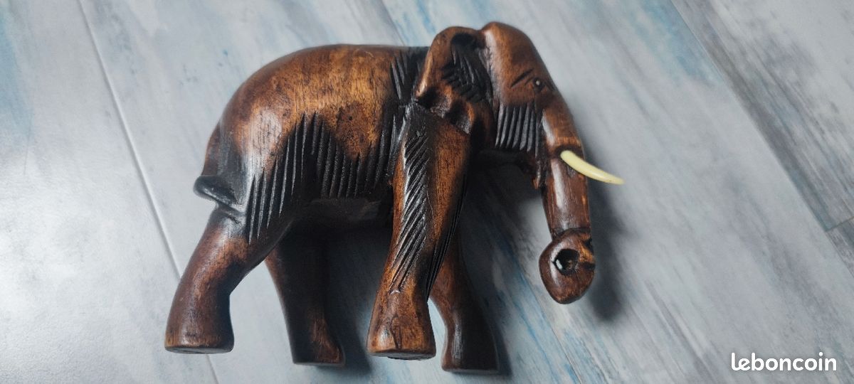 Joli éléphant en bois (image 4)