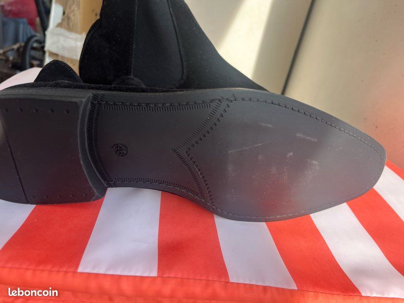 Bottines homme daim noir Pier One Chaussures