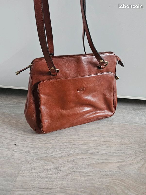 Sac à main vintage en cuir Katana Accessoires Bagagerie