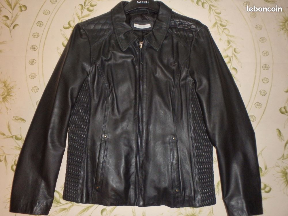 Blouson Veste en cuir femme Armand Thiery, neuve, taille 3/42