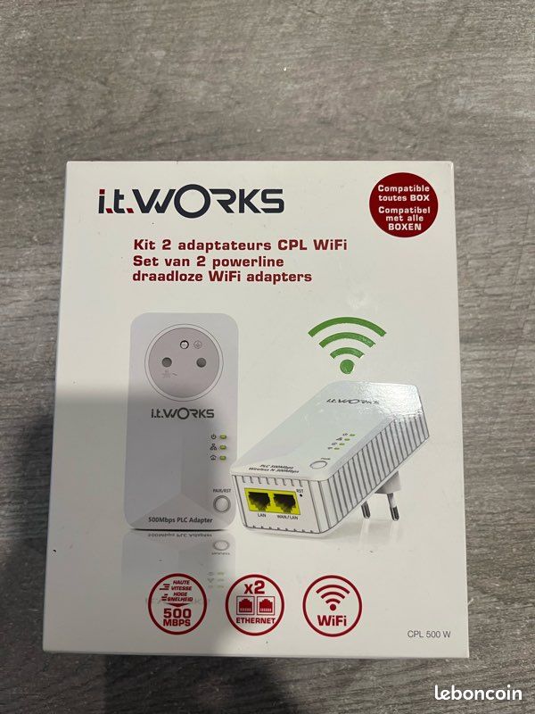 Kit 2 adapteurs CPL WiFi (image 1)