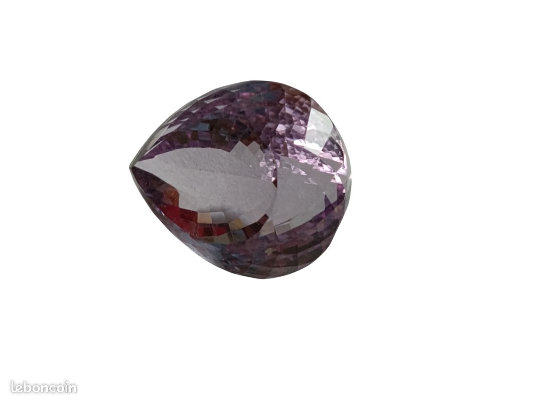 Améthyste naturelle facettée poire 78 ct – grande pierre violette – idéale pendentif – pièce unique (image 2)