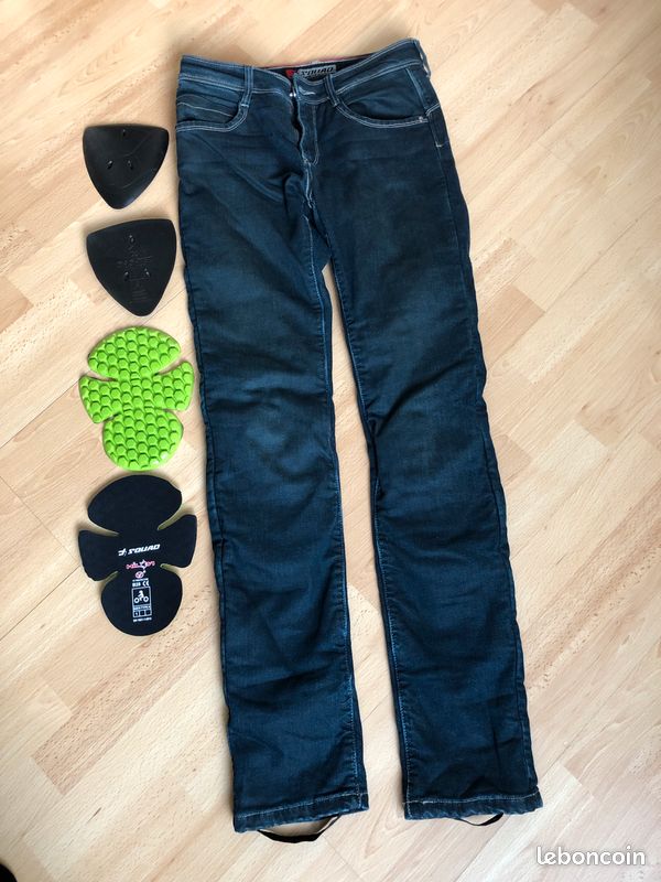 Pantalon Jeans moto ESQUAD MEDI femme taille US29 (bleu foncé