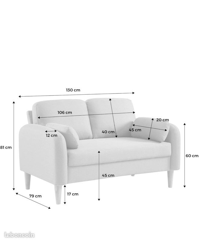 Canapé beige 150e (image 5)