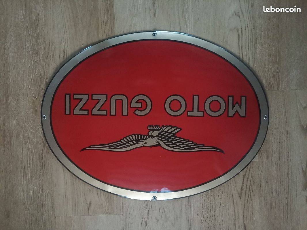 Plaque Dibond Moto Guzzi, Enseigne Déco Garage, Aluminium, Fabriquée En France