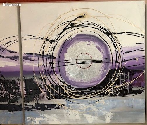 Tableau Triptyque abstrait (image 3)