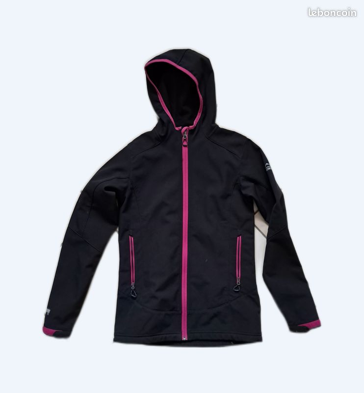 DAWILS Softshell Veste Fille Imperméable Veste De Pluie Polaire Enfant Hiver Déperlante Et Coupe-vent Bleu Marine Stripes Garçon Impression Blouson à Capuche, 12 Mois