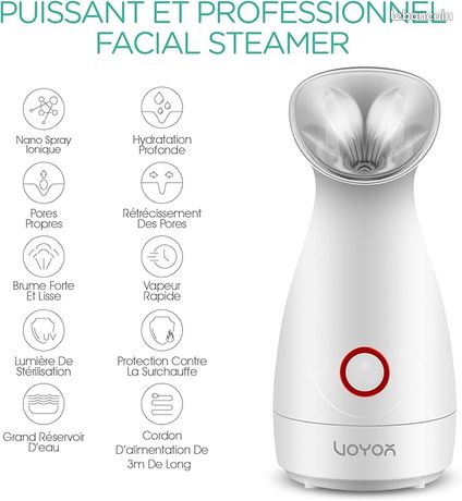 Appareil à Vapeur Visage Nano Ionique - Sauna Spa Facial 100 Ml, Parfait Pour Les Soins De La Peau