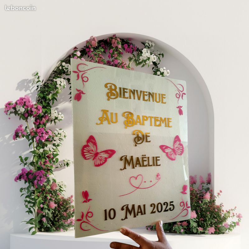 Panneau de bienvenue personnalisé Baptême (image 4)