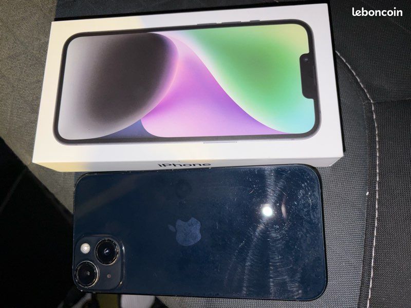 IPhone 14 Bleu Nuit 128 Go - Très bon état - Boîte d'origine - Téléphones & Objets connectés