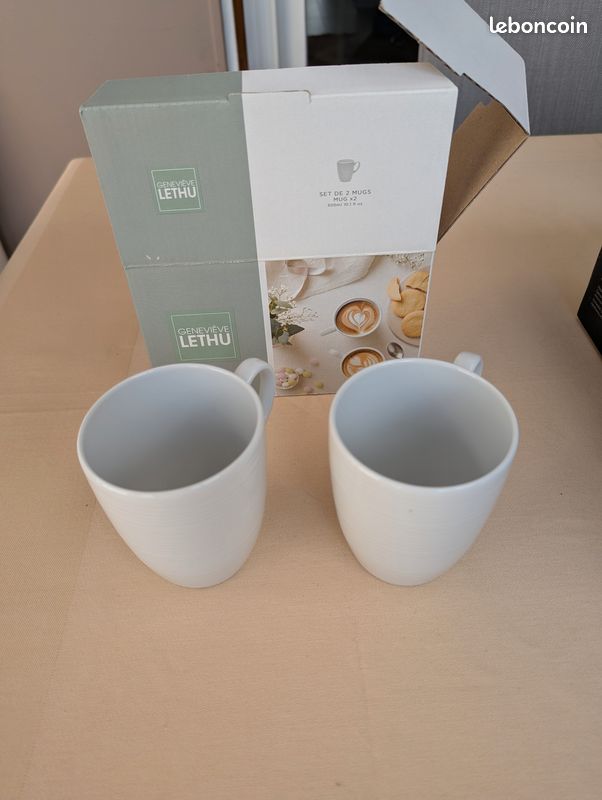 Lot De 3 Mugs Geneviève Lethu Pour Linvosges – Multicolores – État Impeccable