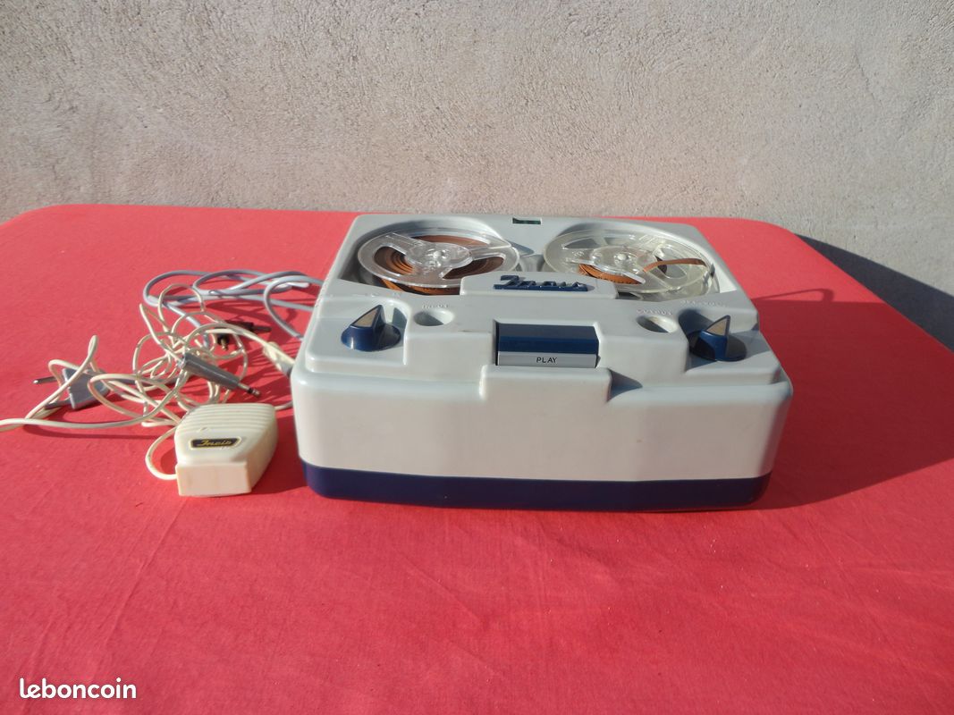 Magnétophone à Bande Portable GBG Stenostor Vintage Avec Micro – France