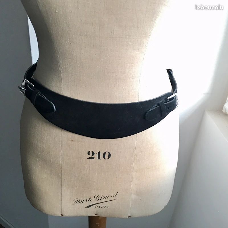 Ceinture Ralph Lauren Daim Noir chic - M (image 1)