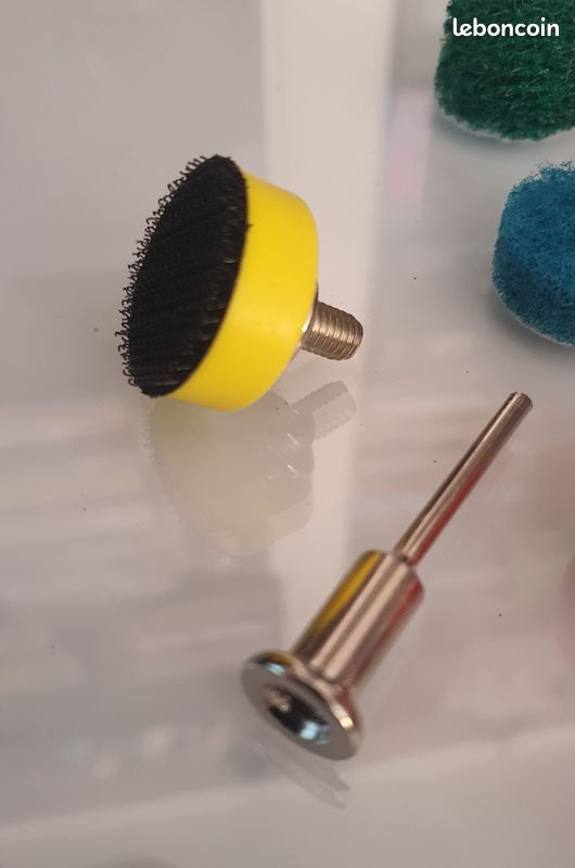 Kit de récurage 25 éponges abrasives rotatives pour mini perceuse type Dremel (image 3)