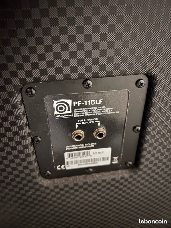 Ampeg PF-115LF – cab basse 1x15” – 400 W RMS – 8 Ω + caisse de protection (image 2)