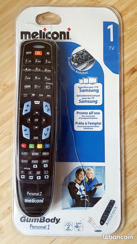 Télécommande de remplacement Meliconi pour TV Samsung Modèle GumBody Personal 1 (image 1)