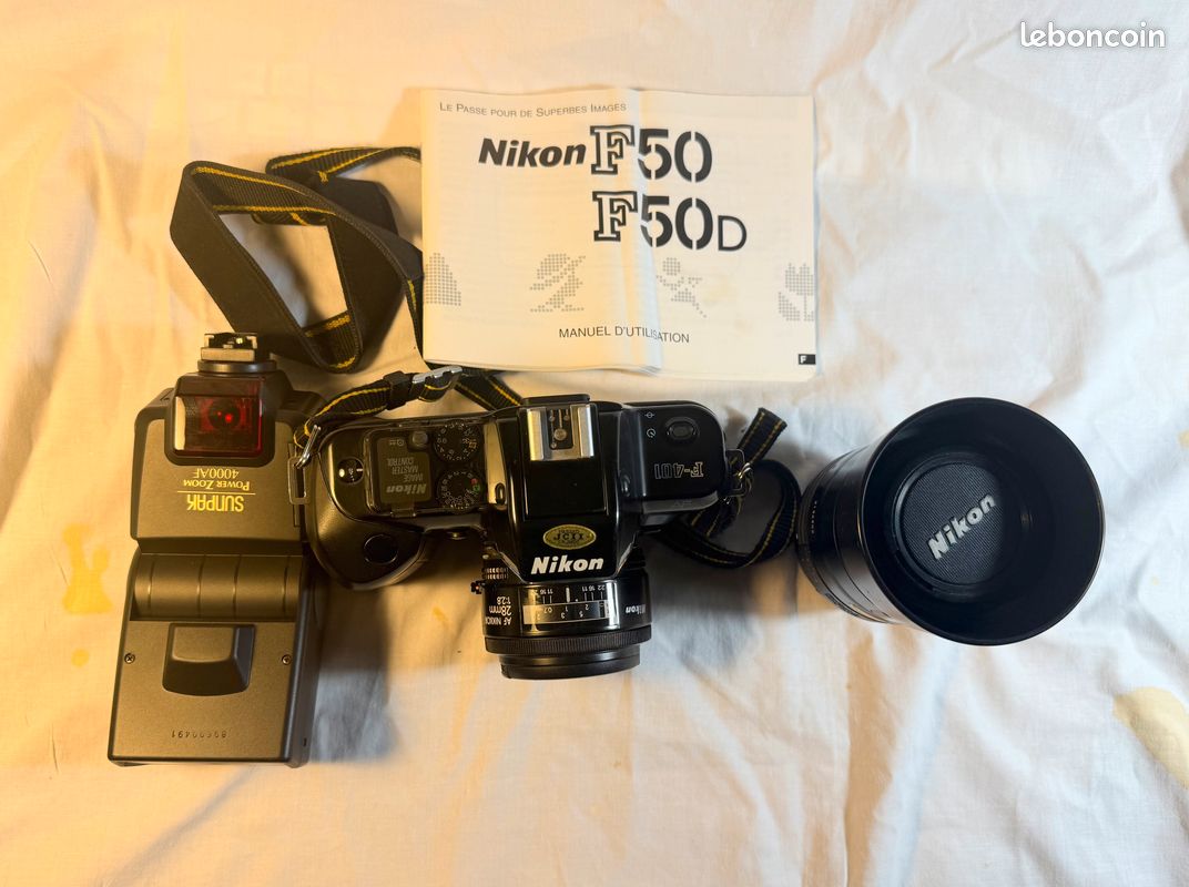 Appareil photo Reflex > NIKON F-401 < + Zooms et accessoires +Flashs +Sac à dos adapté- (image 1)