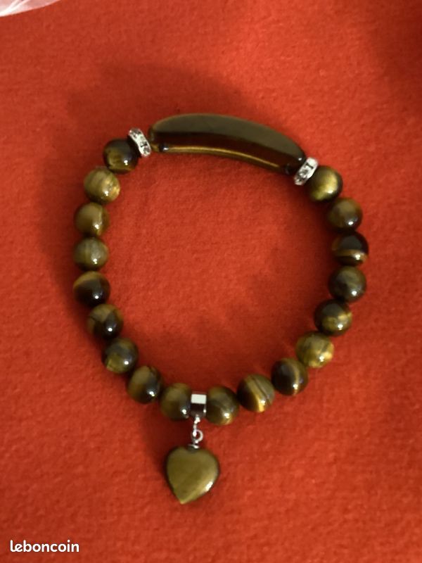 Bracelet en pierre naturelle œil du tigre (image 2)