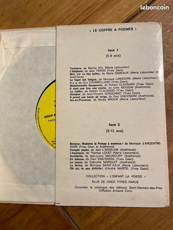Le coffre a poeme livre et disque 33 tours jean breton (image 3)